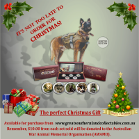 Australian War Dog coins make a great Christmas Present